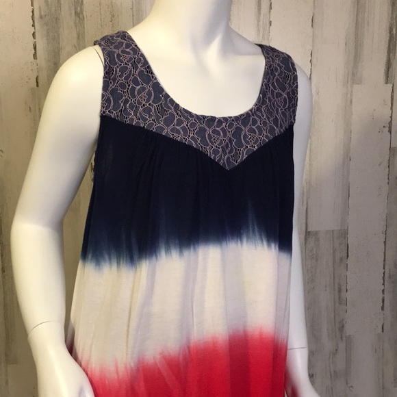 Medium World Unity Red White & Blue Top #J48 - Picture 2 of 7